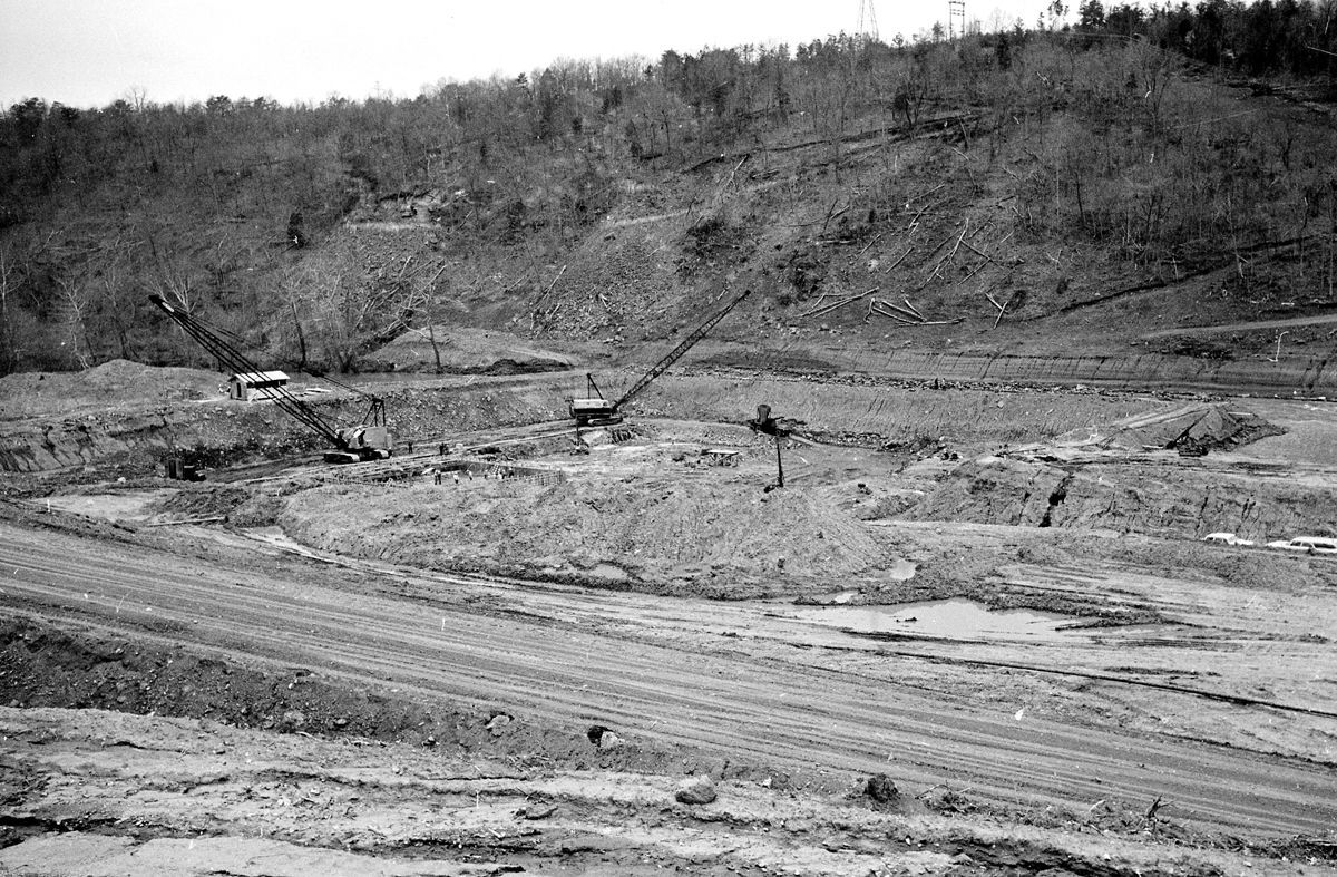 Leesville Dam work begins April 19, 1961